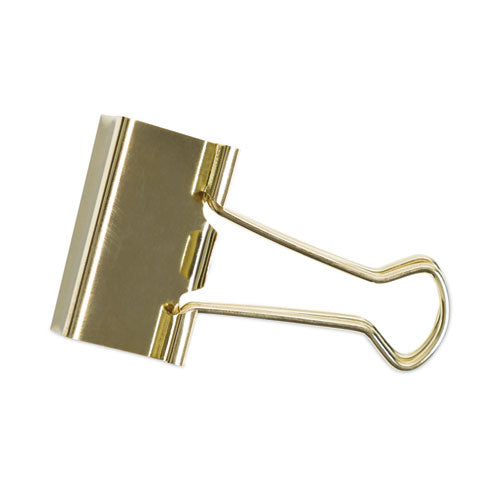 Binder Clips, Medium, Gold, 72-pack