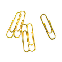 Paper Clips, Medium, Gold, 1,000-pack
