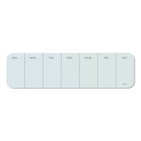 Cubicle Glass Dry Erase Undated One Week Calendar Board, 20 X 5.5, White