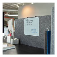 Cubicle Glass Dry Erase Board, 12 X 12, White