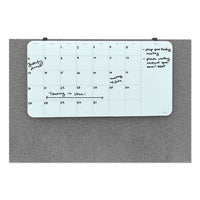 Cubicle Glass Dry Erase Board, 12 X 12, White
