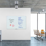 Magnetic Glass Dry Erase Board Value Pack, 72 X 48, White