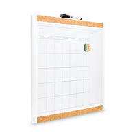 Pinit Magnetic Dry Erase Calendar With Plastic Frame, 20 X 16, White Surface And Frame