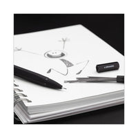 Cambria Soft Touch Mechanical Pencil, 0.7 Mm, Hb (#2), Black Lead, Black Barrel, 12-pack