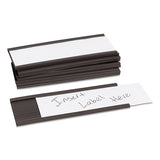 Magnetic Card Holders, 6 X 0.5, Black, 10-pack