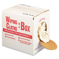 Multipurpose Reusable Wiping Cloths, Cotton, White, 5lb Box