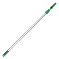 Opti-loc Aluminum Extension Pole, 8ft, Two Sections, Green-silver