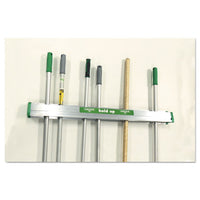 Hold Up Aluminum Tool Rack, 36w X 3.5d X 3.5h, Aluminum-green