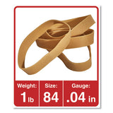 Rubber Bands, Size 84, 0.04" Gauge, Beige, 1 Lb Box, 155-pack
