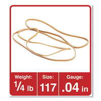 Rubber Bands, Size 117, 0.06" Gauge, Beige, 4 Oz Box, 50-pack