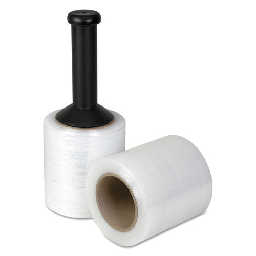 Unstretched Handwrap Film With Reusable Handle-style Dispenser, 5" X 1,000 Ft, 20 Mic (80-gauge), Clear, 12-carton