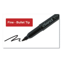 Pen-style Permanent Marker, Fine Bullet Tip, Black, 60-pack
