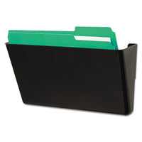 Wall File, Add-on Pocket, Plastic, Black