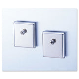 Cubicle Accessory Mounting Magnets, Silver, Set Of 2