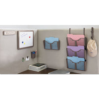 Recycled Cubicle Nameplate With Rounded Corners, 9 X 2 1-2, Charcoal