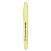 Pocket Highlighters, Chisel Tip, Fluorescent Yellow, Dozen