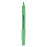 Pocket Highlighters, Chisel Tip, Fluorescent Green, Dozen