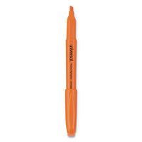 Pocket Highlighters, Chisel Tip, Fluorescent Orange, Dozen