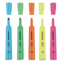 Desk Highlighters, Chisel Tip, Fluorescent Green, Dozen