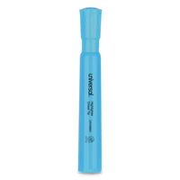 Desk Highlighters, Chisel Tip, Fluorescent Blue, Dozen