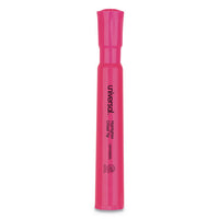 Desk Highlighters, Chisel Tip, Fluorescent Pink, Dozen
