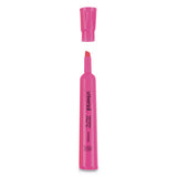 Desk Highlighters, Chisel Tip, Fluorescent Pink, Dozen