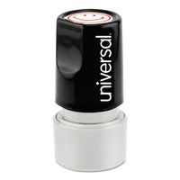 Round Message Stamp, Check Mark, Pre-inked-re-inkable, Red