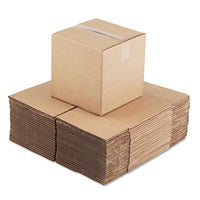 Cubed Fixed-depth Corrugated Shipping Boxes, Regular Slotted Container (rsc), Large, 10" X 10" X 10", Brown Kraft, 25-bundle