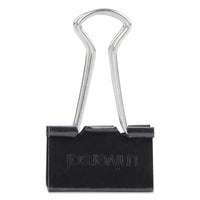 Binder Clips In Zip-seal Bag, Medium, Black-silver, 36-pack