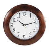 Round Wood Wall Clock, 12.75" Overall Diameter, Cherry Case, 1 Aa (sold Separately)