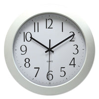 Whisper Quiet Clock, 12" Overall Diameter, White Case, 1 Aa (sold Separately)