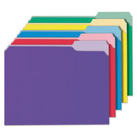Deluxe Colored Top Tab File Folders, 1-3-cut Tabs, Letter Size, Blue-light Blue, 100-box