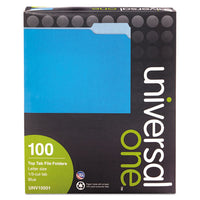 Deluxe Colored Top Tab File Folders, 1-3-cut Tabs, Letter Size, Blue-light Blue, 100-box
