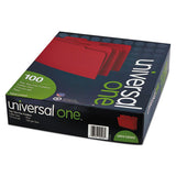 Deluxe Colored Top Tab File Folders, 1-3-cut Tabs, Letter Size, Red-light Red, 100-box