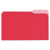 Deluxe Colored Top Tab File Folders, 1-3-cut Tabs, Legal Size, Red-light Red, 100-box
