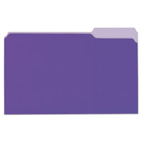 Deluxe Colored Top Tab File Folders, 1-3-cut Tabs, Legal Size, Violet-light Violet, 100-box