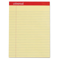 Perforated Writing Pads, Wide-legal Rule, 8.5 X 11.75, Canary, 50 Sheets, Dozen