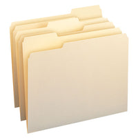 Top Tab Manila File Folders, Straight Tab, Letter Size, 11 Pt. Manila, 100-box