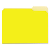 Interior File Folders, 1-3-cut Tabs, Letter Size, Yellow, 100-box