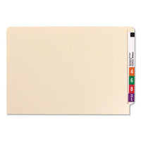 Reinforced End Tab File Folders With Two Fasteners, Straight Tab, Legal Size, Manila, 50-box