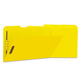 Deluxe Reinforced Top Tab Folders With Two Fasteners, 1-3-cut Tabs, Legal Size, Yellow, 50-box