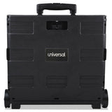 Collapsible Mobile Storage Crate, 18 1-4 X 15 X 18 1-4 To 39 3-8, Black