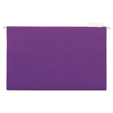 Deluxe Bright Color Hanging File Folders, Legal Size, 1-5-cut Tab, Violet, 25-box