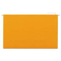 Deluxe Bright Color Hanging File Folders, Legal Size, 1-5-cut Tab, Assorted, 25-box