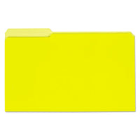 Interior File Folders, 1-3-cut Tabs, Legal Size, Yellow, 100-box