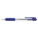 Comfort Grip Retractable Ballpoint Pen, 1mm, Blue Ink, Clear Barrel, Dozen