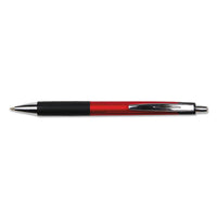 Comfort Grip Retractable Ballpoint Pen, Medium 1mm, Red Ink-barrel, Dozen