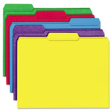 Reinforced Top-tab File Folders, 1-3-cut Tabs, Letter Size, Blue, 100-box