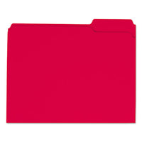 Reinforced Top-tab File Folders, 1-3-cut Tabs, Letter Size, Red, 100-box