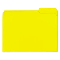 Reinforced Top-tab File Folders, 1-3-cut Tabs, Letter Size, Yellow, 100-box